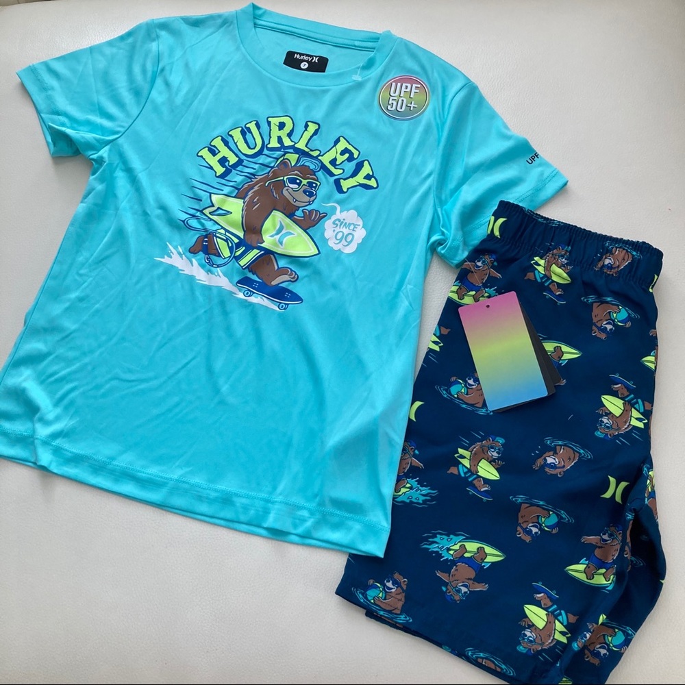 Hurley Neon Surf 🏄 cute shorts set 2227 - Picture 4 of 5